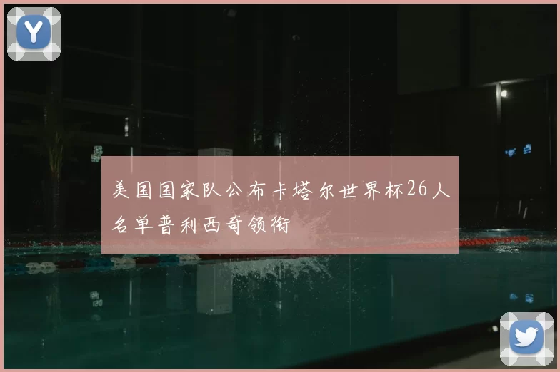 美国国家队公布卡塔尔世界杯26人名单普利西奇领衔
