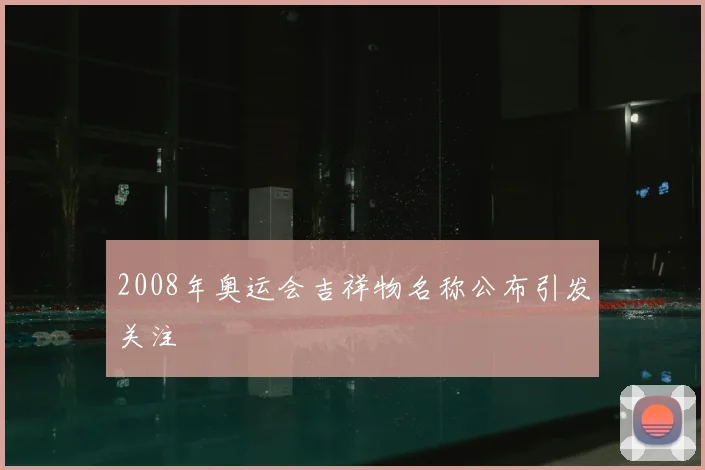 2008年奥运会吉祥物名称公布引发关注